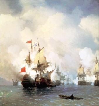 イワン・コンスタンティノヴィチ・アイヴァゾフスキー Painting - キオス島の戦い 1770 年 6 月 24 日 1848 年 ロマンチックなイワン・アイヴァゾフスキー ロシア